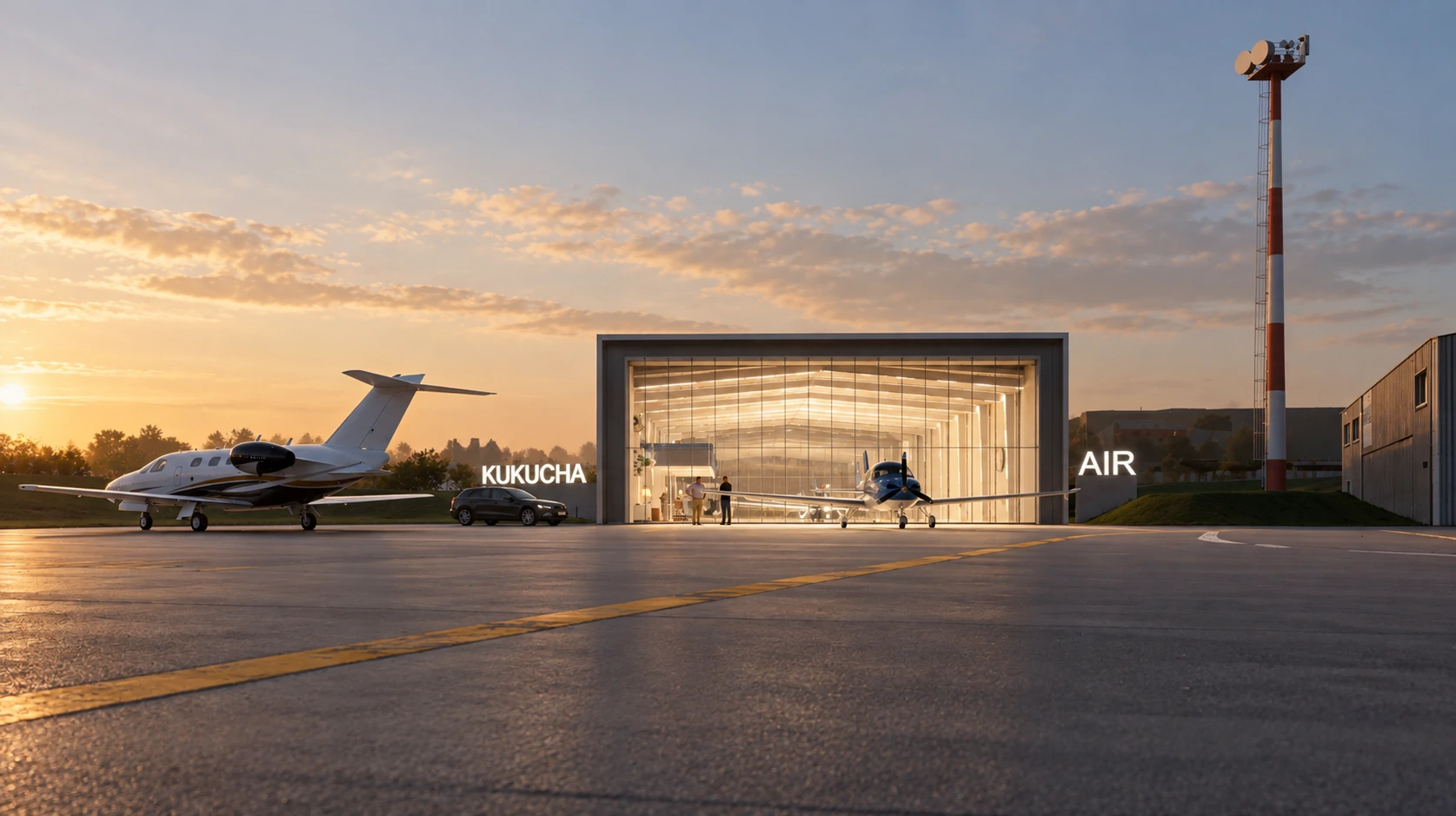„Kukucha aviation“ lėktuvų angaras Vilniaus oro uoste